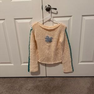 handmade cream chunky knit sweater